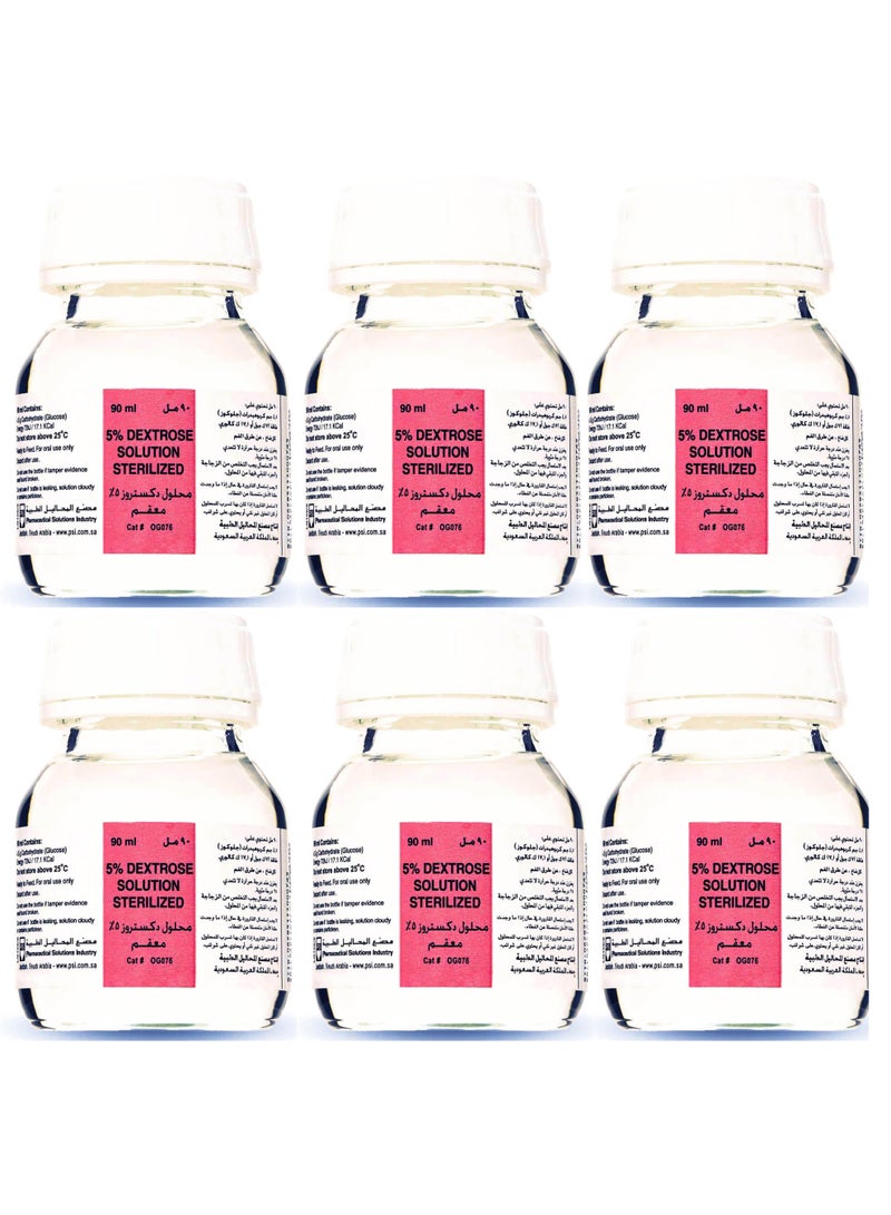 Psi Pack Of 6 Dextrose 5% Solution 90 ml - Image 1